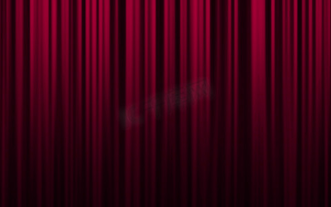 红色背景摄影照片_带复制空间的红色舞台幕布背景