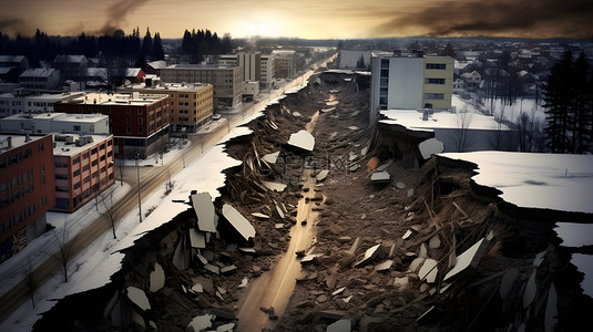 地震自然灾害建筑破坏