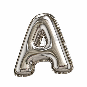 银箔气球字体字母 A 3D