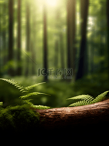 背景图片_电商森林空景镜头广告产品展示背景