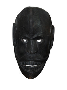 黑色木面具