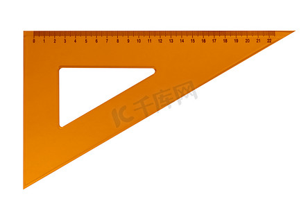 塑料三角尺-橙色