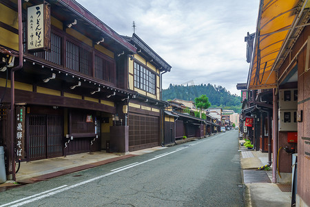 高山的传统日式房屋