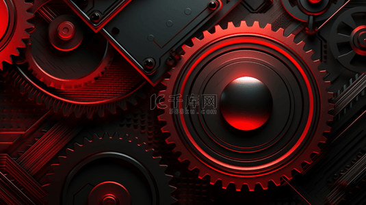 机械背景图片_暗红色机械齿轮背景