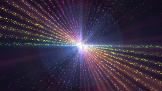 光线粒子摄影照片_粒子激光光线彩色射线插图