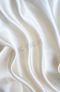 作为背景的光滑优雅的白色丝绸