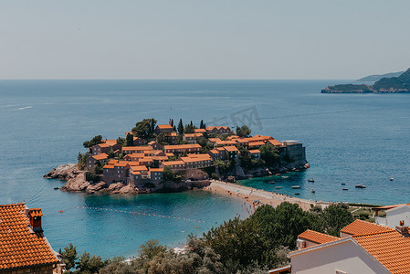 Sveti Stefan，黑山的小岛和度假村。