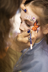 儿童化妆脸部彩绘 女孩脸部彩绘