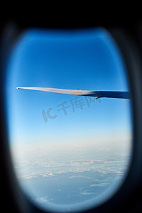 真实飞机摄影照片_从上面看。