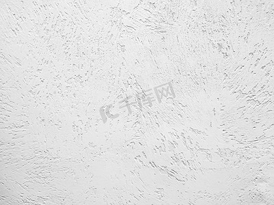 白色纹理灰泥墙背景。