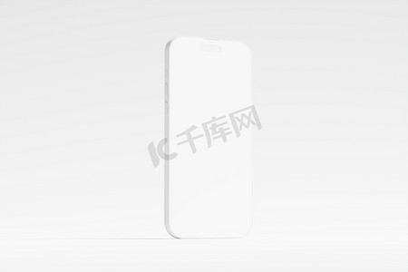 Phone 14 Pro Max Clay 3D 渲染白色空白样机