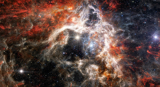 狼蛛星云，剑鱼座 30，NGC 2070，深空中的恒星形成区。