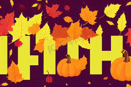 海报秋季背景摄影照片_带有文本空间的秋季促销横幅模板。