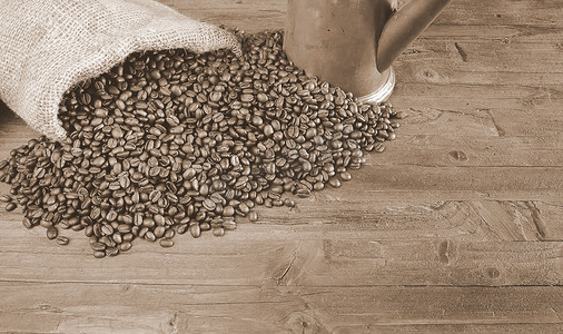 一袋咖啡豆。