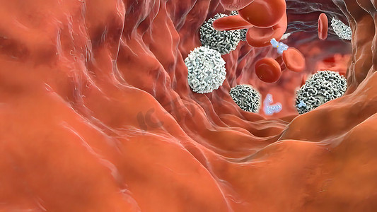 肿瘤细胞摄影照片_抗体细胞破坏肿瘤细胞