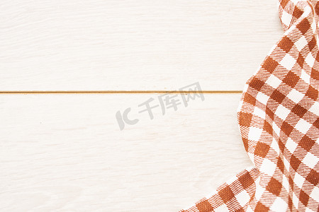 木质纹理格子桌布厨房纺织品设计