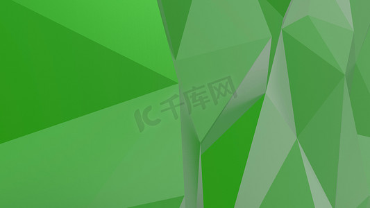 绿色几何摄影照片_绿色几何形状三角形抽象现代矢量深浅绿色背景。