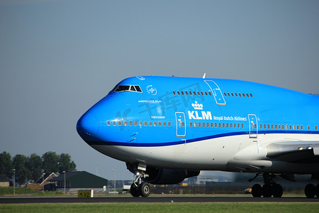 荷兰阿姆斯特丹 — 2016年8月18日：PH-BFV KLM 荷兰皇家航空公司波音 747-406(M)