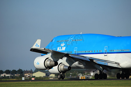 阿姆斯特丹，荷兰-2016 年 8 月 18 日：PH-BFD 荷兰皇家航空公司波音 747-406(M)