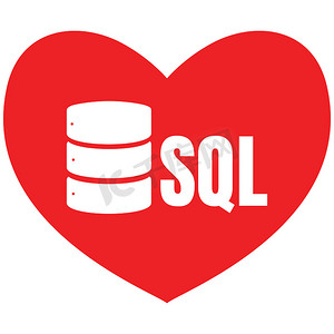 SQL 数据库图标徽标设计 UI 或 UX 应用程序