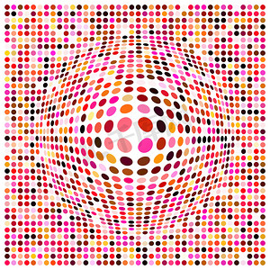 粉色圆点摄影照片_具有 3D 效果的圆点背景