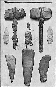 梅斯遗址出土的北美燧石物品