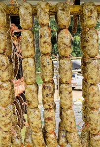 泰国东北部当地香肠食品保存