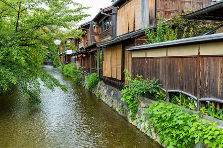 京都祗园的传统日式房屋