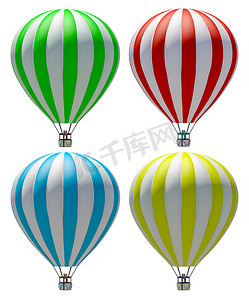 色彩缤纷的热气球