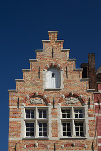 比利时摄影照片_砖砌历史建筑（比利时布鲁日）