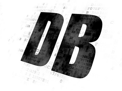 db摄影照片_股票市场指数概念：数字背景下的 DB