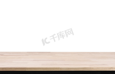 白色背景的木桌面，可用于展示