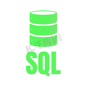 SQL 数据库图标徽标设计 UI 或 UX 应用程序