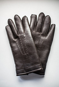 黑色保暖皮手套