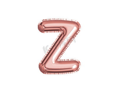 玫瑰金粉红色字母 Z 气球装饰迎婴派对