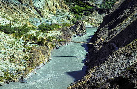 巴基斯坦喀喇昆仑山恒河索桥a