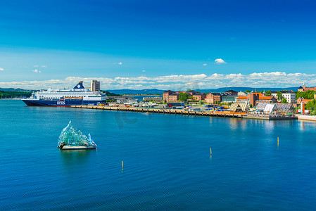 奥斯陆 — 2019年6月，挪威：挪威首都美丽的空中城市景观。