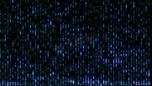 电脑编程摄影照片_抽象背景，数字数据矩阵