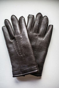 黑色保暖皮手套