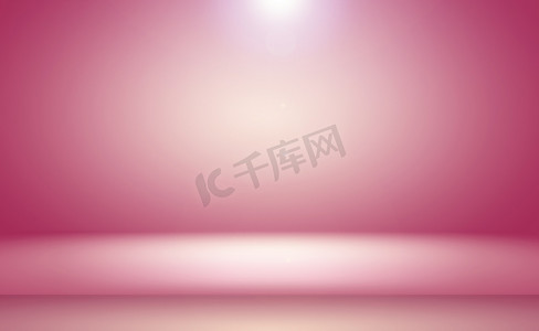 工作室背景概念-产品的抽象空光渐变紫色工作室房间背景。