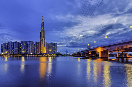 超高频模块摄影照片_Landmark 81 是越南胡志明市的一座超高摩天大楼
