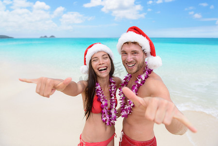 圣诞夏威夷假期-夏威夷海滩情侣