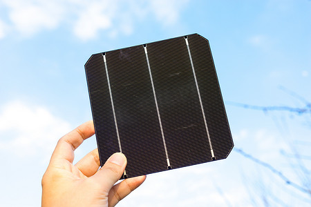 绿色能源，用手光伏太阳能电池