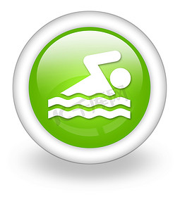 游泳图标摄影照片_图标、按钮、象形图游泳