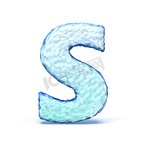 冰晶字体字母 S 3d