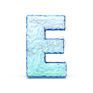 冰晶字体字母 E 3d