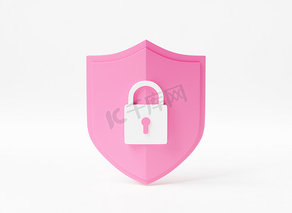 保护挂锁抽象盾安全与锁定数据符号图标