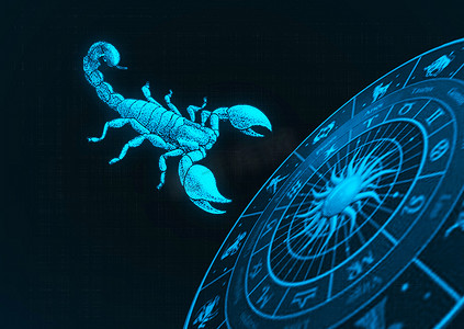 蝎子天蝎座生肖动物标志设计图形