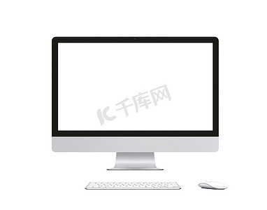 iMac 电脑无线键盘和鼠标样机