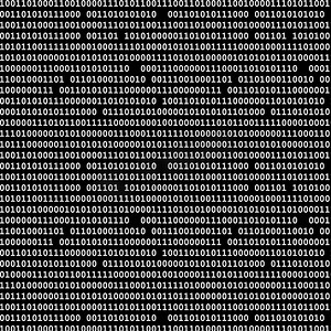 二进制计算机代码无缝模式矢量背景图黑色